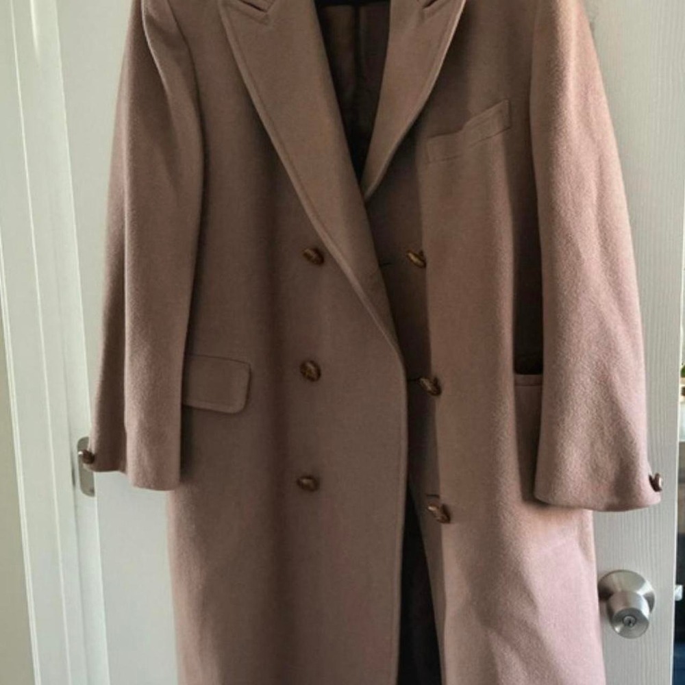 Made in Britain vintage tan wool overcoat